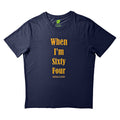 Blue - Front - The Beatles Unisex Adult When I´m Sixty Four Back Print Cotton T-Shirt