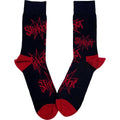 Black-Red - Front - Slipknot Unisex Adult Logo Socks