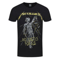 Black - Front - Metallica Unisex Adult And Justice For All Tracks Back Print T-Shirt