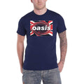 Navy Blue - Side - Oasis Unisex Adult Union Jack T-Shirt