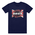 Navy Blue - Front - Oasis Unisex Adult Union Jack T-Shirt