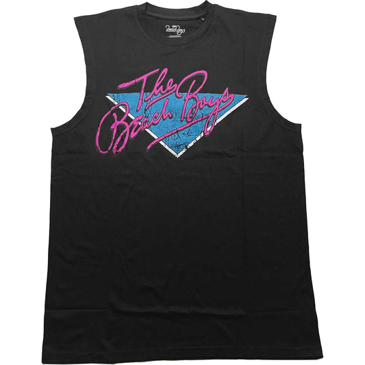 Black - Front - The Beach Boys Unisex Adult Retro Logo Tank Top