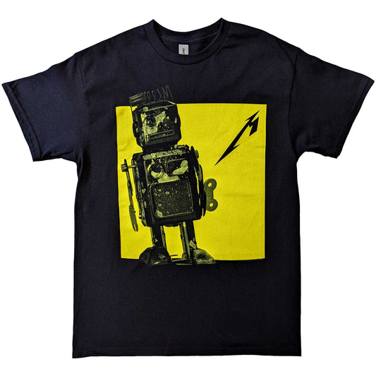 Black - Front - Metallica Unisex Adult 72 Seasons Burnt Robot Cotton T-Shirt