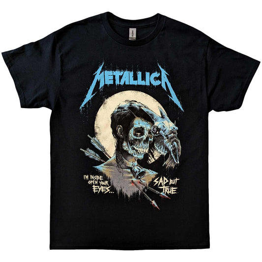 Black - Front - Metallica Unisex Adult Sad But True Poster Cotton T-Shirt