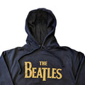 Navy Blue - Back - The Beatles Unisex Adult Drop T Logo Pullover Hoodie