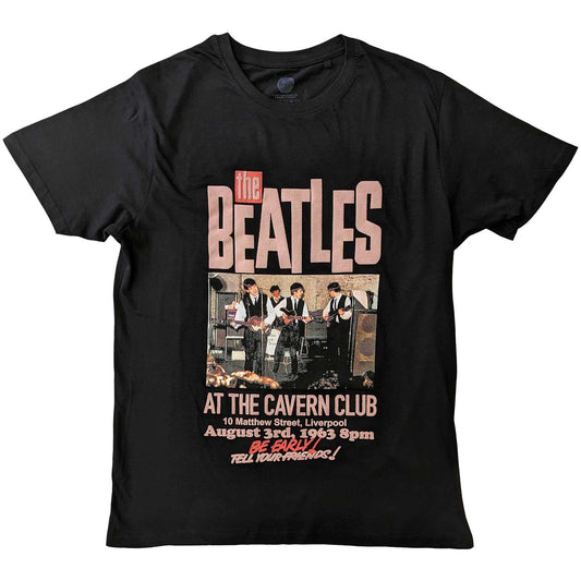 Black - Front - The Beatles Unisex Adult Cavern Cotton T-Shirt