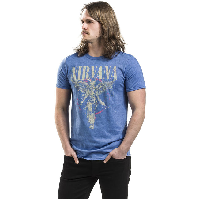 Blue - Side - Nirvana Unisex Adult In Utero Cotton T-Shirt