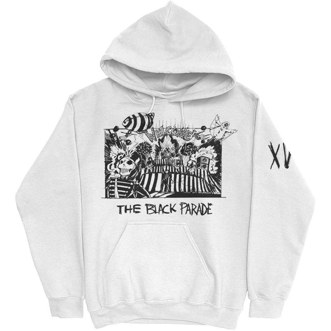 White - Front - My Chemical Romance Unisex Adult The Black Parade Frame Hoodie