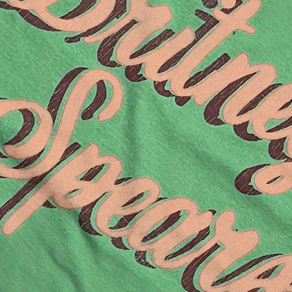 Green - Back - Britney Spears Unisex Adult Ringer Retro T-Shirt