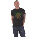 Black - Front - Pantera Unisex Adult Skull & Snake Diamante T-Shirt