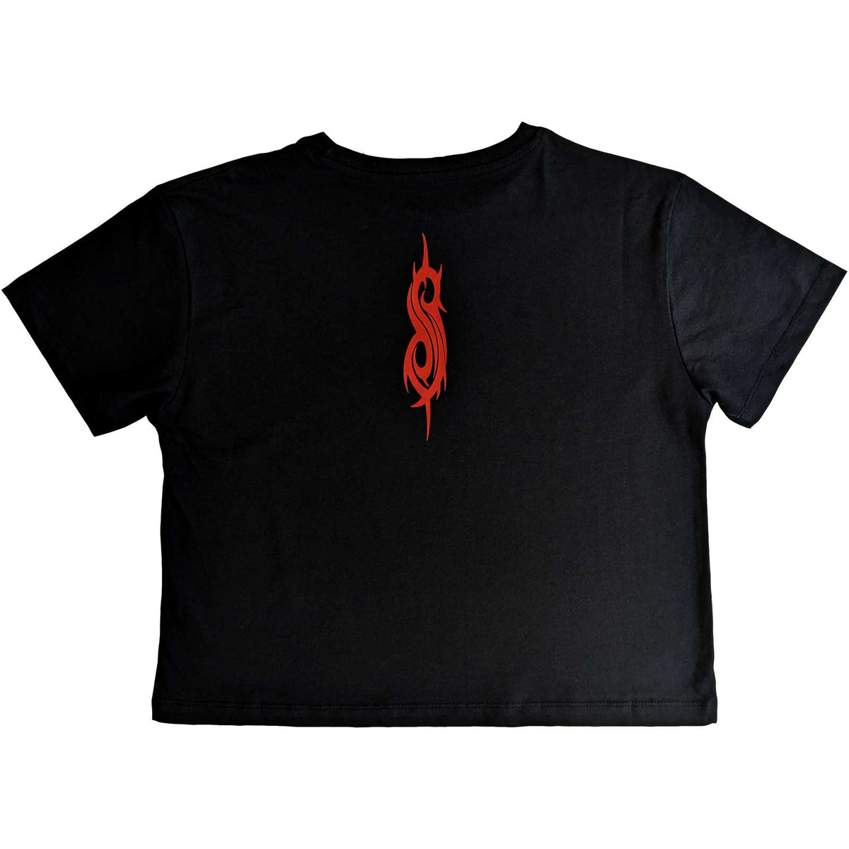 Black - Back - Slipknot Womens-Ladies Band Frame Crop Top