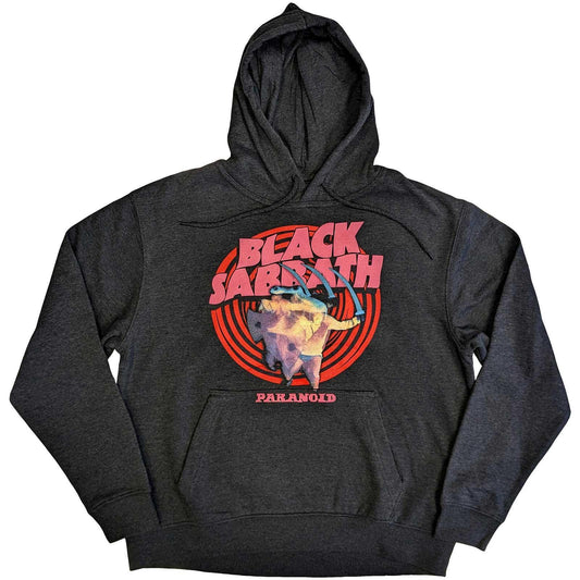 Charcoal Grey - Front - Black Sabbath Unisex Adult Paranoid Hoodie