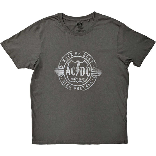 Charcoal Grey - Front - AC-DC Unisex Adult Rock Or Bust Cotton T-Shirt