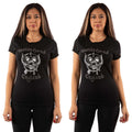 Black - Back - Motorhead Womens-Ladies England T-Shirt