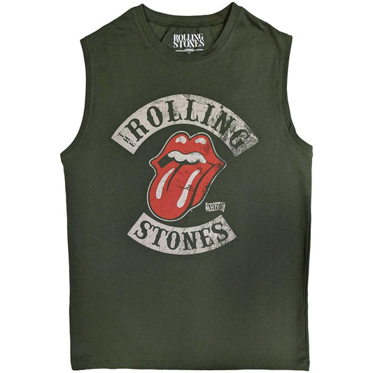 Green - Front - The Rolling Stones Unisex Adult Tour ´78 Cotton Tank Top