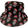 Charcoal Grey - Front - The Rolling Stones Unisex Adult Tongue Checkerboard Bucket Hat