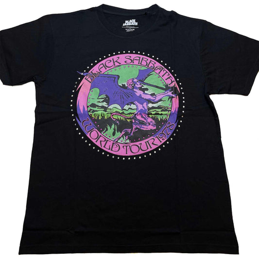 Black - Front - Black Sabbath Childrens-Kids Tour´78 Embellished T-Shirt