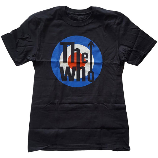 Black - Front - The Who Unisex Adult Target Classic Cotton T-Shirt