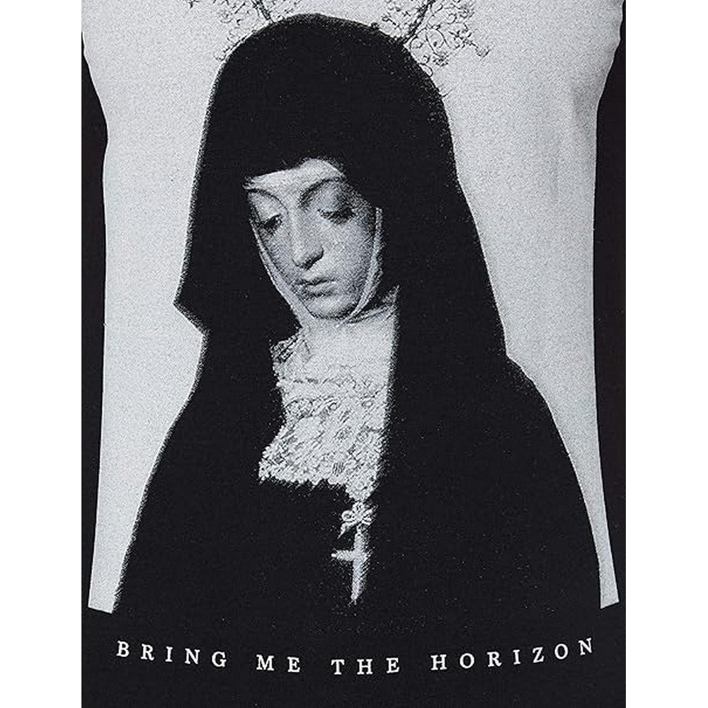 Black - Side - Bring Me The Horizon Womens-Ladies Nun Cotton T-Shirt
