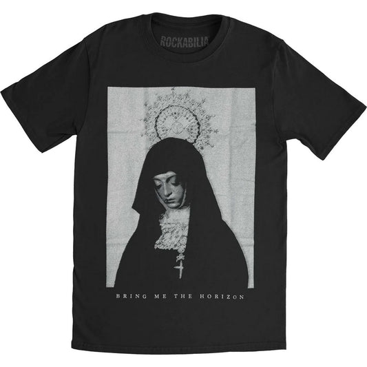 Black - Front - Bring Me The Horizon Womens-Ladies Nun Cotton T-Shirt