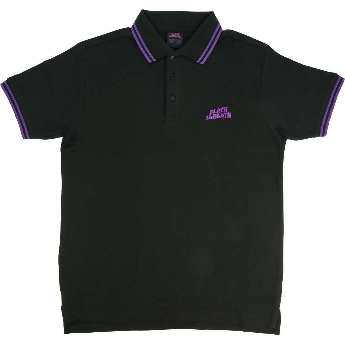 Black - Front - Black Sabbath Unisex Adult Wavy Logo Polo Shirt