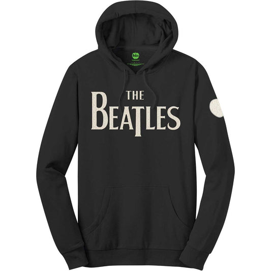 Black - Front - The Beatles Unisex Adult Apple Logo Hoodie