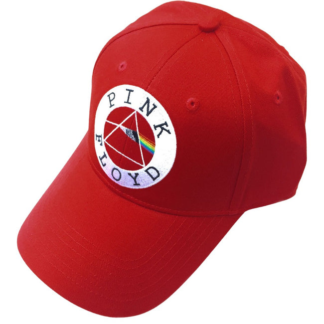 Red-White - Side - Pink Floyd Unisex Adult Circle Logo Baseball Cap
