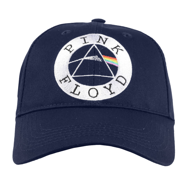 Navy Blue-White - Front - Pink Floyd Unisex Adult Circle Logo Baseball Cap