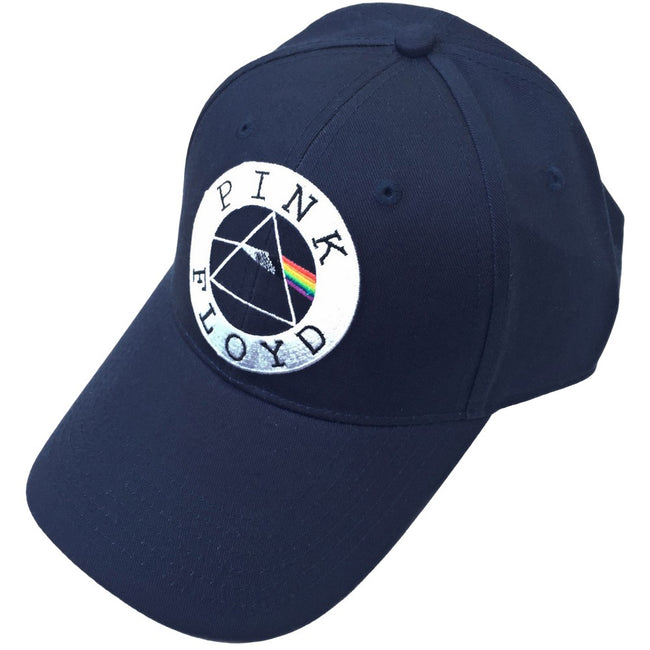 Navy Blue-White - Side - Pink Floyd Unisex Adult Circle Logo Baseball Cap
