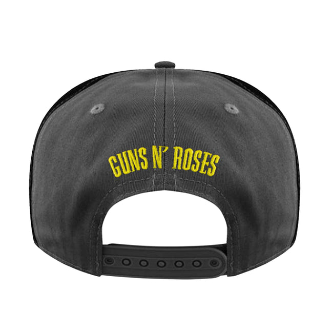 Black-Charcoal Grey - Back - Guns N Roses Unisex Adult Two Tone Logo Baseball Cap
