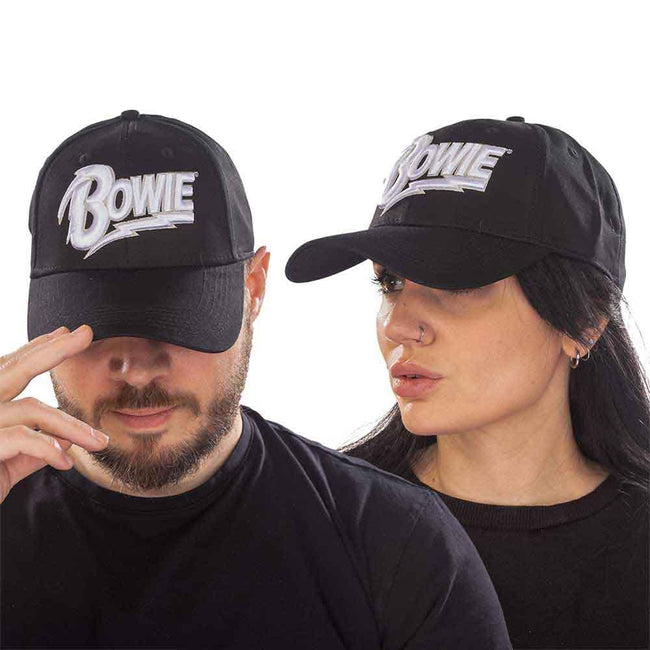 Black - Front - David Bowie Unisex Adult Flash Logo Baseball Cap