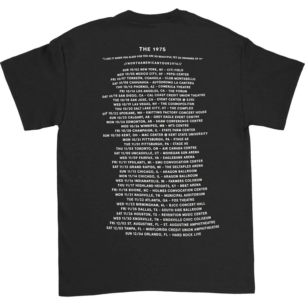 Black - Back - The 1975 Childrens-Kids Black Tour T-Shirt