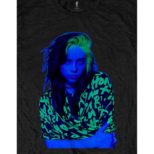 Black - Lifestyle - Billie Eilish Unisex Adult Press Photo T-Shirt