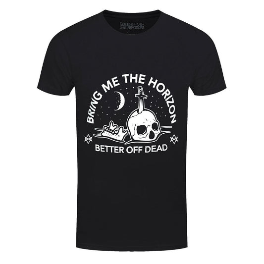 Black - Front - Bring Me The Horizon Unisex Adult Happy Song T-Shirt