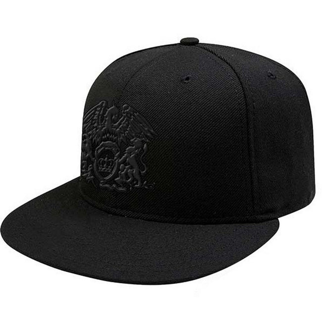Black - Front - Queen Unisex Adult Crest Snapback Cap