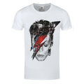 White - Front - David Bowie Unisex Adult Aladdin Sane Flash T-Shirt