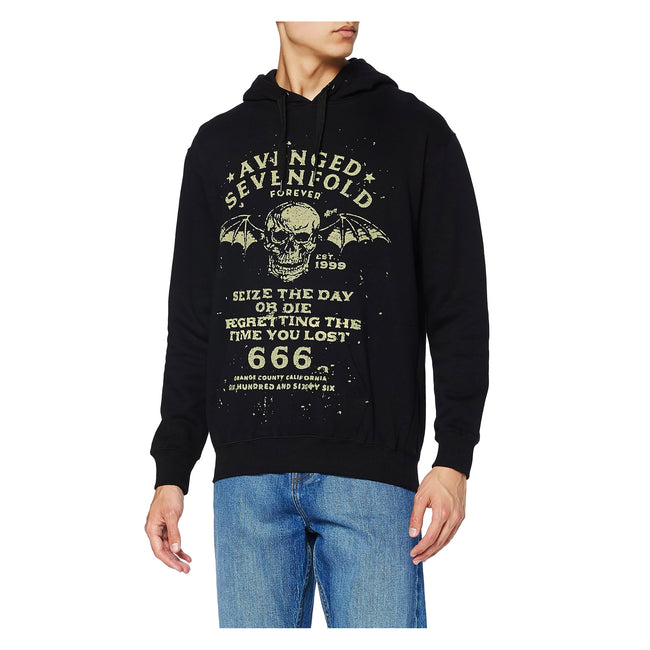 Black - Side - Avenged Sevenfold Unisex Adult Seize The Day Hoodie