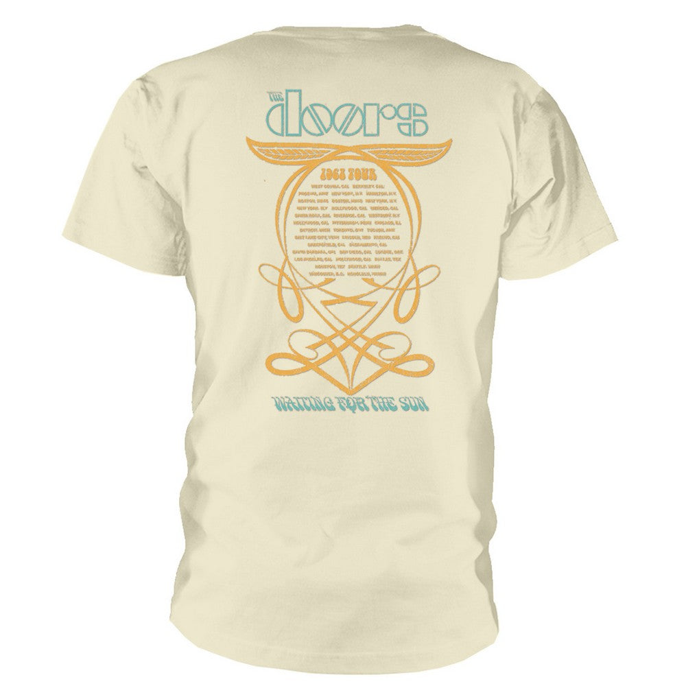 Sand - Back - The Doors Unisex Adult 1968 Tour Cotton T-Shirt