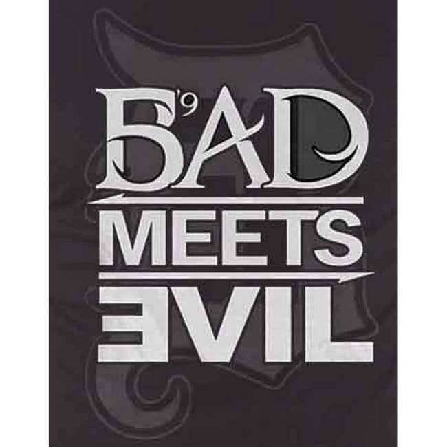 Black-White - Side - Bad Meets Evil Unisex Adult Logo Cotton T-Shirt