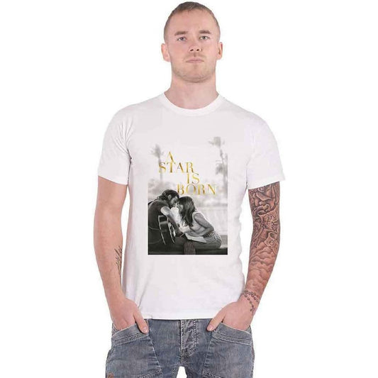 White - Front - A Star Is Born Unisex Adult Jack & Ally Movie Poster Cotton T-Shirt