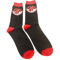 Black-Red - Front - The Rolling Stones Unisex Adult Established 1962 Socks