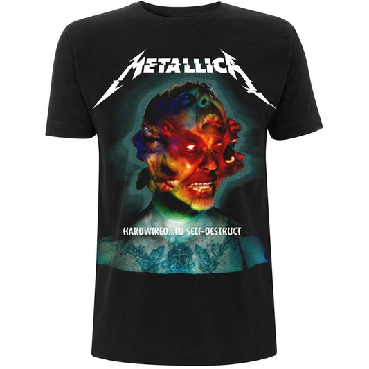 Black - Front - Metallica Unisex Adult Hardwired Album T-Shirt