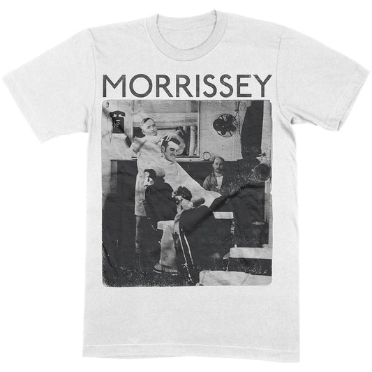 White - Front - Morrissey Unisex Adult Barber Shop Cotton T-Shirt