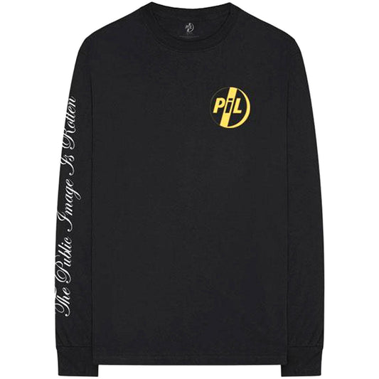 Black - Front - Public Image Ltd Unisex Adult Image Is Rotten Cotton Long-Sleeved T-Shirt