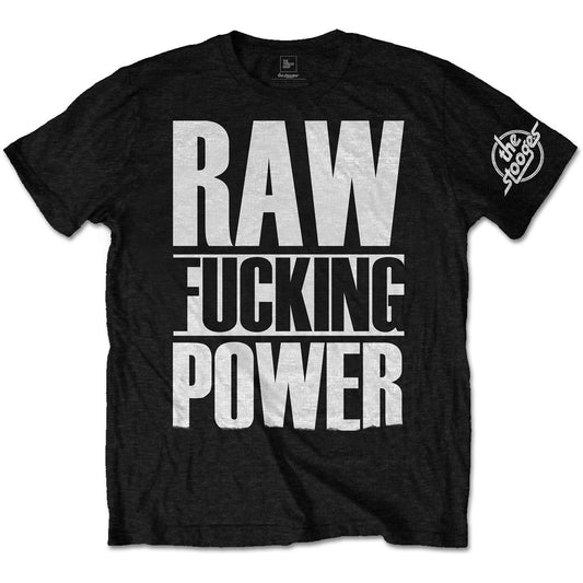 Black-White - Front - Iggy & The Stooges Unisex Adult Raw Cotton T-Shirt