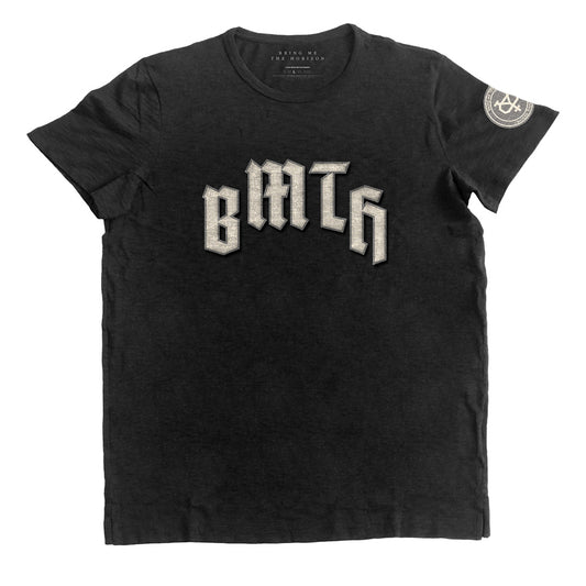 Black - Front - Bring Me The Horizon Unisex Adult Crooked Young Appliqué Cotton T-Shirt