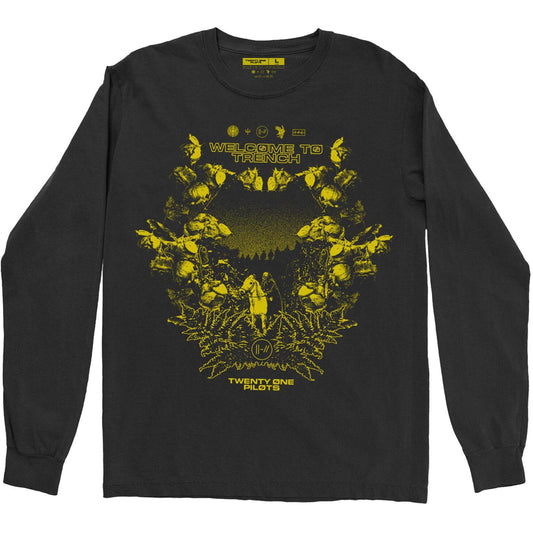 Black - Front - twenty one pilots Unisex Adult Trench Scene Cotton Long-Sleeved T-Shirt