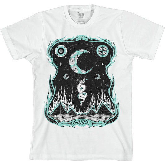 White - Front - Gojira Unisex Adult Dragons Dwell Cotton T-Shirt