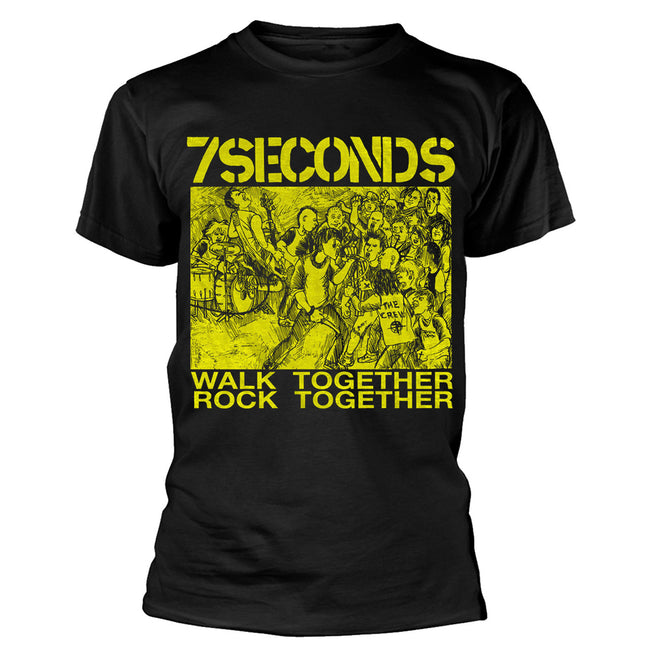 Black - Front - 7 Seconds Unisex Adult WTRT Back Print Cotton T-Shirt