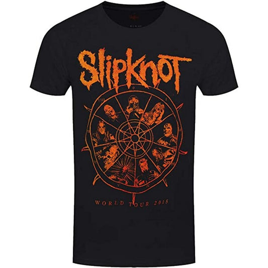 Black - Front - Slipknot Womens-Ladies The Wheel Back Print T-Shirt